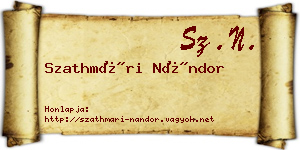 Szathmári Nándor névjegykártya
