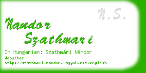 nandor szathmari business card