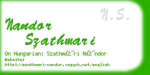 nandor szathmari business card